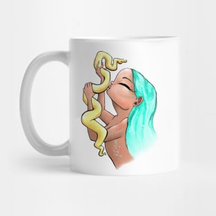 A Girl and Her Python Mug